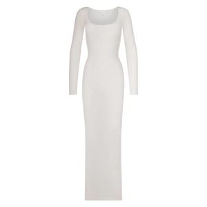 SKIMS SOFT LOUNGE LONG SLEEVE DRESS Marble size XS